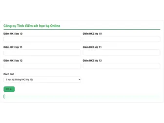 Cách tính điểm học bạ xét tuyển đại học chuẩn xác – dùng ngay công cụ MaytinhHS