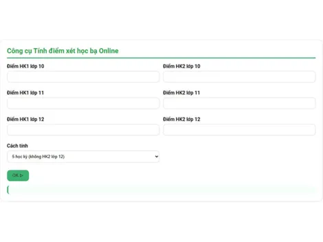 Cách tính điểm học bạ xét tuyển đại học chuẩn xác – dùng ngay công cụ MaytinhHS
