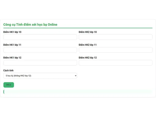 Cách tính điểm học bạ xét tuyển đại học chuẩn xác – dùng ngay công cụ MaytinhHS