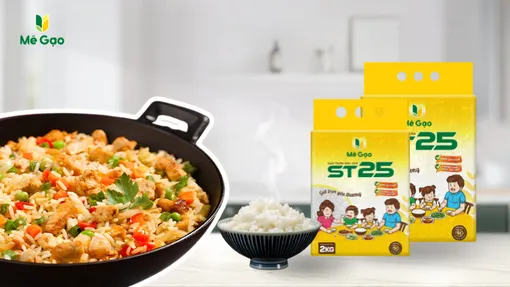 Công thức làm cơm chiên Dương Châu bằng gạo ST25