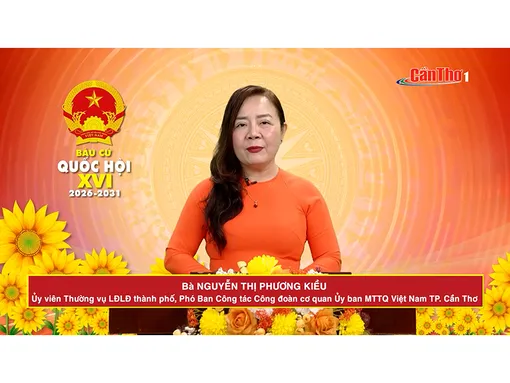 Bà Nguyễn Thị Phương Kiều – Ủy viên Thường vụ LĐLĐ thành phố, Phó Ban Công tác Công đoàn cơ quan Ủy ban MTTQ Việt Nam TP. Cần Thơ