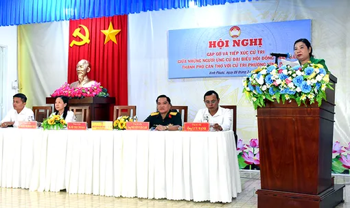 Ứng cử viên đại biểu HĐND TP Cần Thơ tiếp xúc cử tri xã Lai Hòa và phường Vĩnh Phước