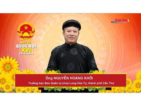 Ông Nguyễn Hoàng Khởi – Trưởng ban Ban Quản tự chùa Long Hòa Tự, Thành phố Cần Thơ