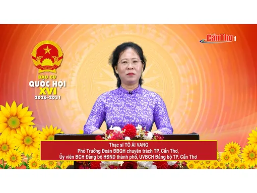 Bà Tô Ái Vang – Ủy viên BCH Đảng bộ Thành phố, Phó Trưởng Đoàn chuyên trách Đoàn Đại biểu Quốc hội TP. Cần Thơ