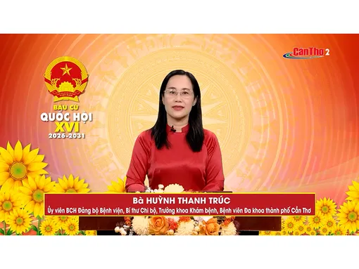 Bà Huỳnh Thanh Trúc – Ủy viên BCH Đảng bộ Bệnh viện, Bí thư Chi bộ, Trưởng khoa Khám bệnh, Bệnh viện Đa khoa thành phố Cần Thơ