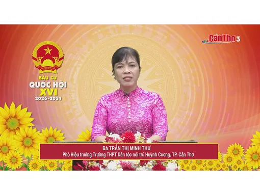 Bà Trần Thị Minh Thư – Phó Hiệu trưởng Trường THPT Dân tộc nội trú Huỳnh Cương, TP. Cần Thơ