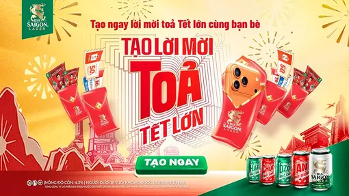 Từ hàng triệu lì xì đến vô vàn lời mời: Bia Saigon cùng hành trình lan tỏa một cái "Tết lớn" đặc biệt