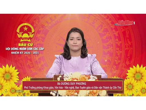 Bà Dương Duy Phương – Phó Trưởng phòng Khoa giáo, Văn hóa – Văn nghệ, Ban Tuyên giáo và Dân vận Thành ủy Cần Thơ