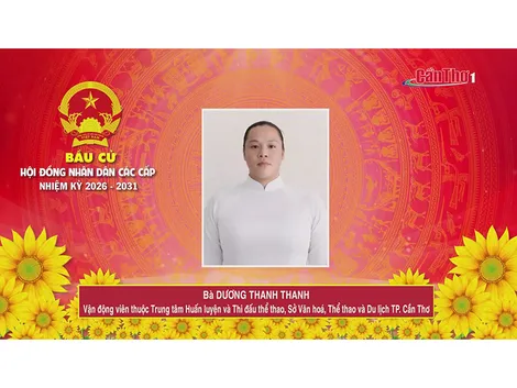 Bà Dương Thanh Thanh – Vận động viên thuộc Trung tâm Huấn luyện và Thi đấu thể thao, Sở Văn hóa, Thể thao và Du lịch TP. Cần Thơ