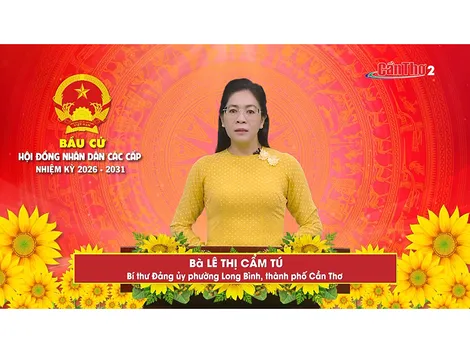 Bà Lê Thị Cẩm Tú – Bí thư Đảng ủy phường Long Bình, thành phố Cần Thơ
