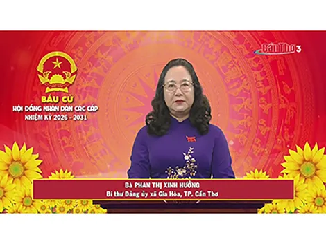 Bà Phan Thị Xinh Hưởng - Bí thư Đảng ủy xã Gia Hoà TP. Cần Thơ