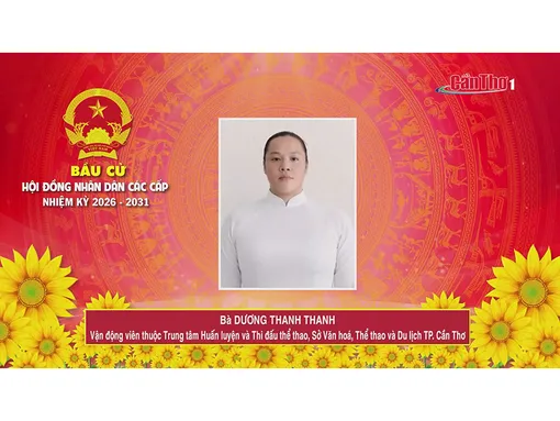 Bà Dương Thanh Thanh – Vận động viên thuộc Trung tâm Huấn luyện và Thi đấu thể thao, Sở Văn hóa, Thể thao và Du lịch TP. Cần Thơ