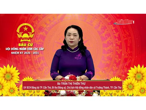 Bà Trần Thị Thiên Thư – Bí thư Đảng ủy, Chủ tịch Hội đồng nhân dân xã Trường Thành, TP. Cần Thơ