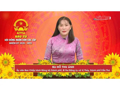 Bà Hồ Thu Ánh – Ủy viên Ban Chấp hành Đảng bộ thành phố, Bí thư Đảng ủy xã Vị Thủy, thành phố Cần Thơ