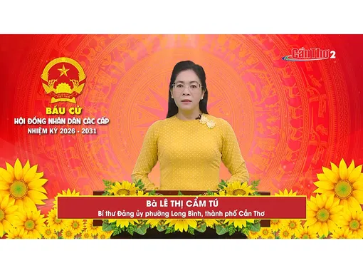 Bà Lê Thị Cẩm Tú – Bí thư Đảng ủy phường Long Bình, thành phố Cần Thơ