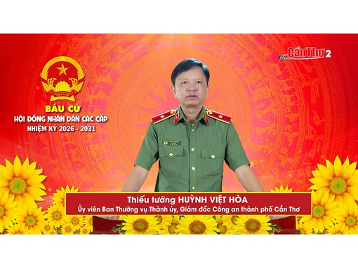 Thiếu tướng Huỳnh Việt Hòa – Ủy viên Ban Thường vụ Thành ủy, Giám đốc Công an thành phố Cần Thơ