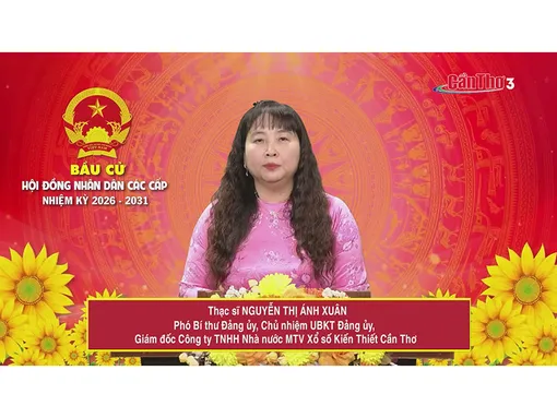 Bà Nguyễn Thị Ánh Xuân – Phó Bí thư Đảng ủy, Chủ nhiệm UBKT Đảng ủy, Giám đốc Công ty TNHH Nhà nước MTV Xổ số kiến thiết Cần Thơ