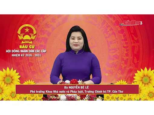 Bà Nguyễn Bé Lê – Phó trưởng Khoa Nhà nước và Pháp Luật, Trường Chính trị TP. Cần Thơ