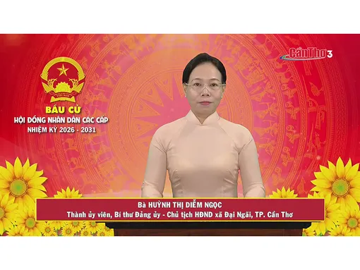 Bà Huỳnh Thị Diễm Ngọc – Thành ủy viên, Bí thư Đảng ủy – Chủ tịch HĐND xã Đại Ngãi, TP. Cần Thơ