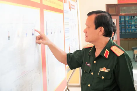 Chính ủy Quân khu 9 kiểm tra công tác chuẩn bị bầu cử tại Bộ Chỉ huy Quân sự TP Cần Thơ
