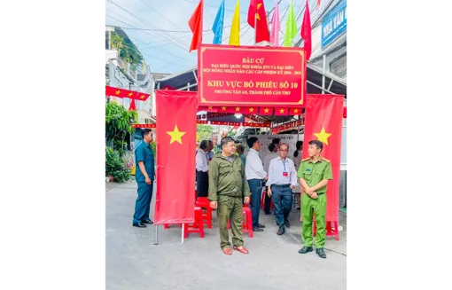 Công an TP Cần Thơ nỗ lực đảm bảo an ninh trật tự, phục vụ hiệu quả công tác bầu cử