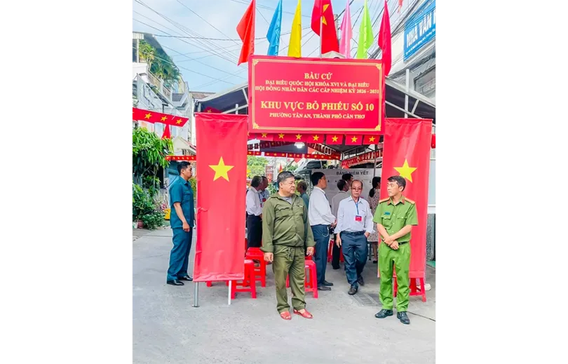 Công an TP Cần Thơ nỗ lực đảm bảo an ninh trật tự, phục vụ hiệu quả công tác bầu cử