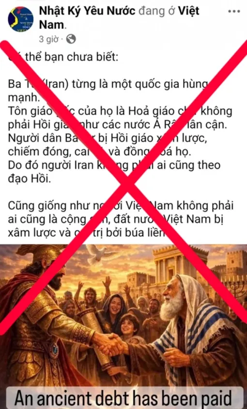 Mưu đồ lợi dụng tình hình chiến sự tại Iran để kích động chống phá