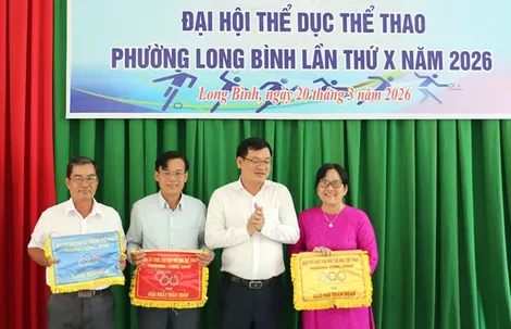 52 bộ huy chương được trao tại Đại hội Thể dục thể thao phường Long Bình