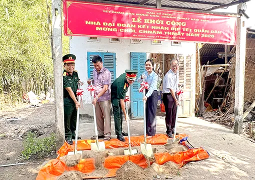 Khởi công xây dựng 3 căn nhà Đại đoàn kết trong các hoạt động Tết Quân dân, mừng Chôl Chnăm Thmây