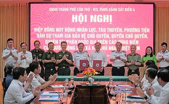 UBND TP Cần Thơ và Bộ Tư lệnh Vùng Cảnh sát biển 4 ký kết kế hoạch hiệp đồng