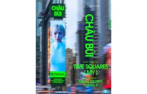 Hình ảnh Châu Bùi xuất hiện tại Quảng trường Thời Đại