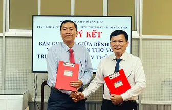 Bệnh viện Mắt - Răng hàm mặt TP Cần Thơ ký kết hợp tác với Trung tâm Y tế khu vực Thốt Nốt