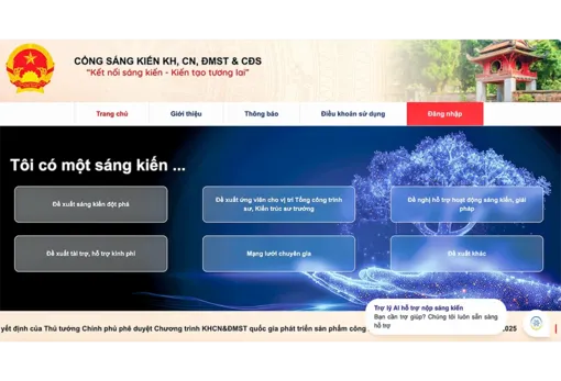 Cổng Sáng kiến khoa học và công nghệ tiếp nhận 45 sáng kiến đột phá