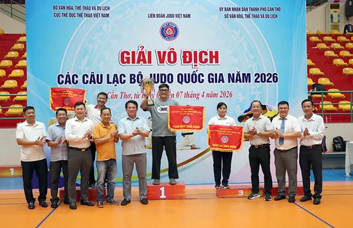 Đội TP Cần Thơ 1 giành hạng Nhì toàn đoàn Giải vô địch các CLB Judo quốc gia 2026