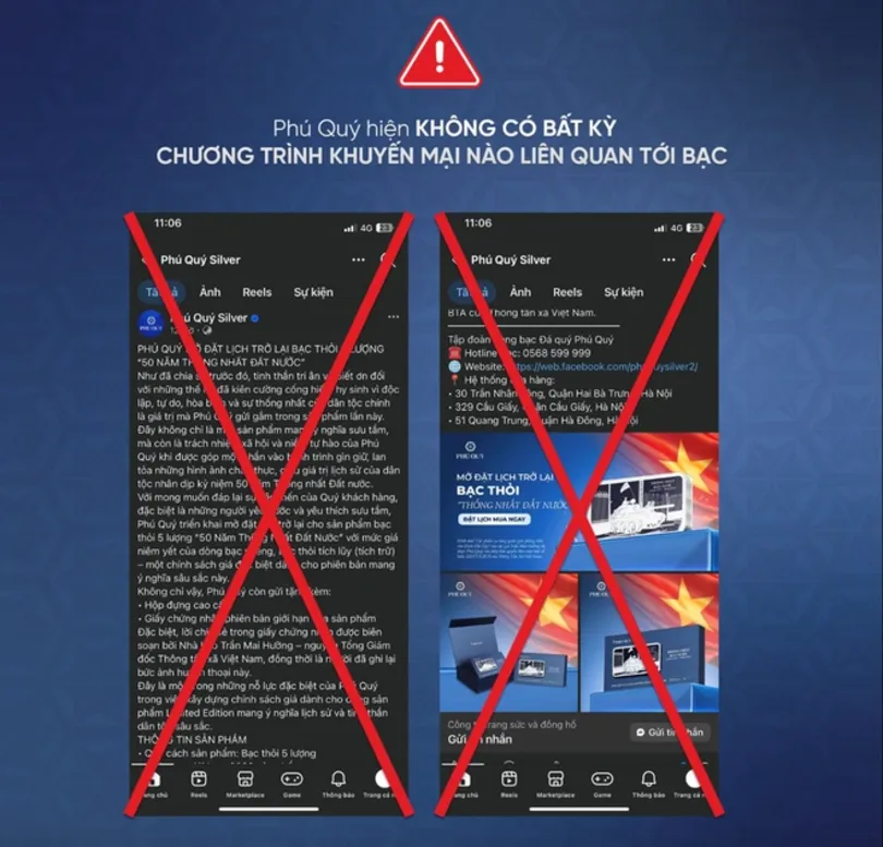 Các doanh nghiệp kinh doanh vàng đồng loạt đưa ra cảnh báo về fanpage giả mạo