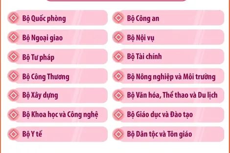 Chính phủ nhiệm kỳ Quốc hội khóa XVI có 14 Bộ, 3 cơ quan ngang Bộ
