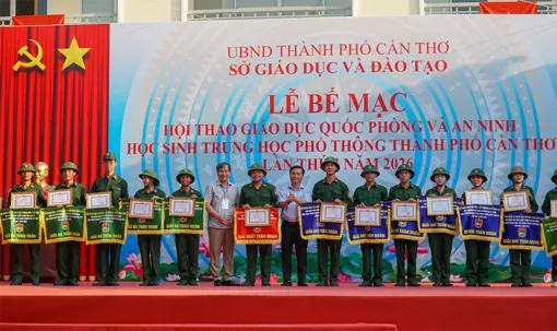 Bế mạc Hội thao giáo dục quốc phòng và an ninh học sinh THPT TP Cần Thơ