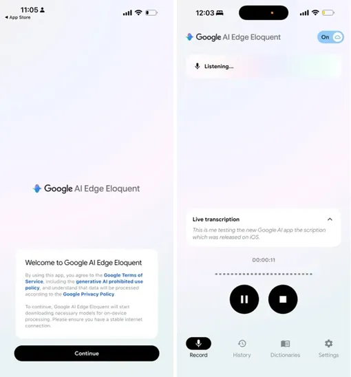Google âm thầm ra mắt ứng dụng chuyển lời nói thành văn bản mới AI Edge Eloquent