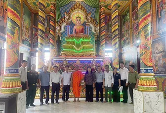 Chúc Tết Chôl Chnăm Thmây các chùa ở xã Lai Hòa, Vĩnh Hải, Thạnh Thới An