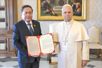 Chủ tịch Quốc hội Trần Thanh Mẫn hội kiến Giáo hoàng Tòa thánh Vatican và Thủ tướng Tòa thánh