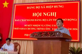 Xã Hiệp Hưng cần đẩy nhanh tiến độ giải ngân vốn đầu tư công
