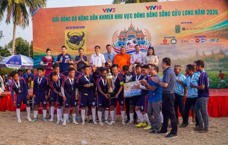 Đội Tức Prăy giành ngôi vô địch Giải Bóng đá Nông dân Khmer khu vực ĐBSCL năm 2026 - tranh Cúp Bình Điền