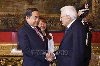 Chủ tịch Quốc hội Trần Thanh Mẫn hội kiến Tổng thống Ý
