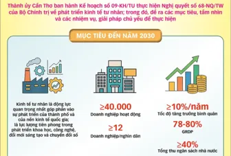 [INFOGRAPHICS] Mục tiêu, nhiệm vụ phát triển kinh tế tư nhân của TP Cần Thơ