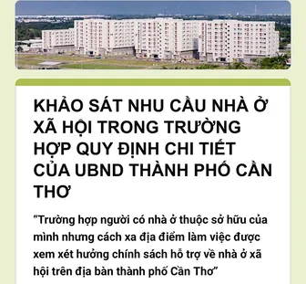 Khảo sát nhu cầu nhà ở xã hội cho người có nhà ở nhưng cách xa địa điểm làm việc