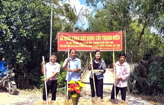 Xã Nhơn Mỹ khởi công xây dựng cầu Thanh Niên