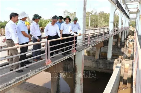 Khẩn trương xử lý sạt lở tại cống Vĩnh Kim