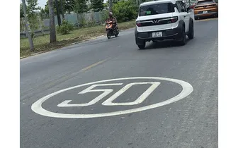 Sơn số giới hạn tốc độ trên mặt đường được người dân đồng tình