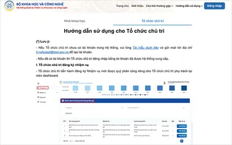 Nâng cao hiệu quả quản lý trực tuyến nhiệm vụ khoa học và công nghệ