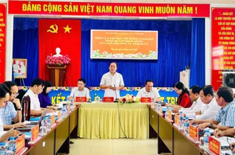 Đoàn Giám sát của Ban Thường vụ Thành ủy làm việc tại xã Vĩnh Lợi